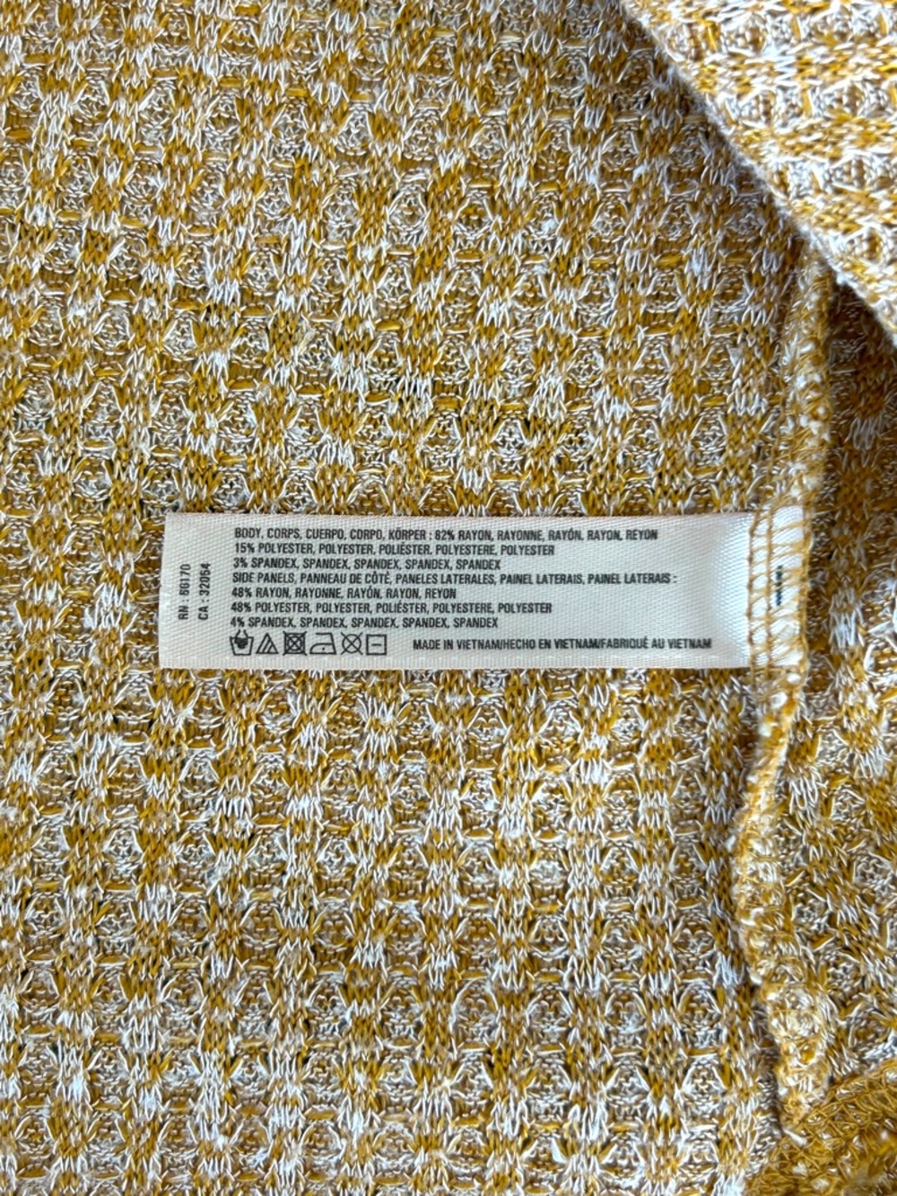 4/$20 Anthropologie Saturday Sunday Wendy Waffle Knit Top Mustard Ruffle Hem M - Picture 6 of 7